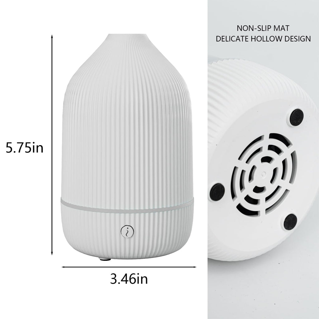 Oil Diffuser, Mini Aromatherapy with USB Cable & Adapter, 7 Colors Lights Mode Waterless Auto Off for Car Home