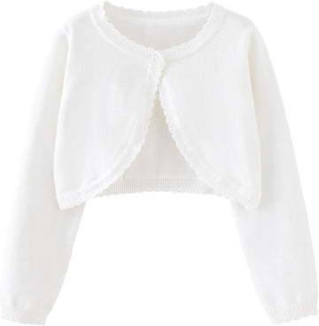 Sweater Toddler Long Sleeve One Button Bolero Shrug