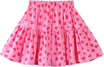Girls and Toddlers Skirts Floral & Plaid Mini Skirt with Built-in Shorts