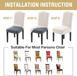 H.VERSAILTEX Dining Chair Covers Velvet Stretch Chair Covers for Dining Room Set of 6 Parson Chair Slipcovers Chair