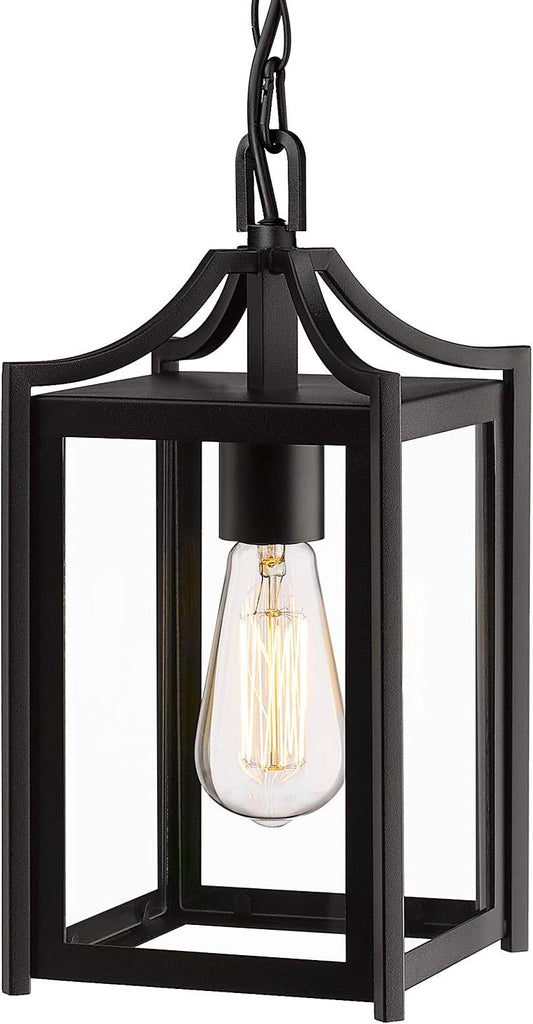 Outdoor Pendant Light, 14" Modern Hanging Chandelier with Adjustable Chain