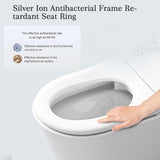 Smart Toilet with Auto Open/Close Lid, Bidet Toilet Pump-assisted, Blackout Flush, Heated Seat, Dual Auto Flush