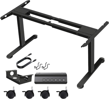 Dual Motor Height Adjustable Electric Standing Desk Frame | Fits 48"-80" Desktop, 264 LBS Load, 3 Memory Presets