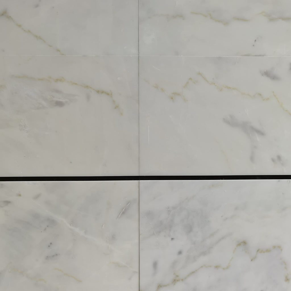 15 Pcs Black Marble Tile Edge Trim, 12 Inch Marble Pencil Liner Both Side Polished, Backsplash, Kitchen, Tile