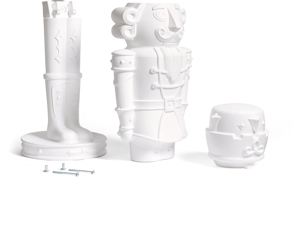 Nutcracker Prince Paintable DIY Holiday Statue, 6-Foot Tall, White