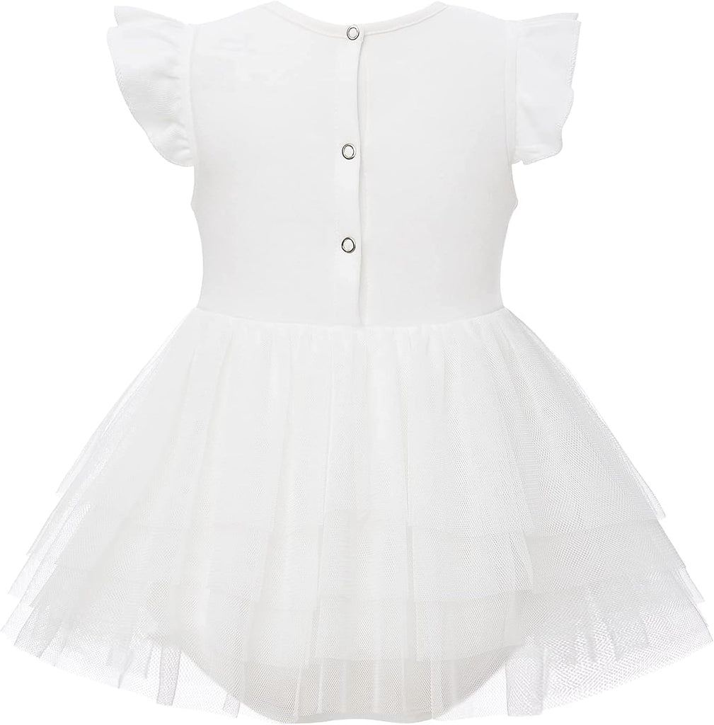 Organic Cotton Baby Girls Tutu Dress Baby's Tulle Dress with Headband Outfit Set