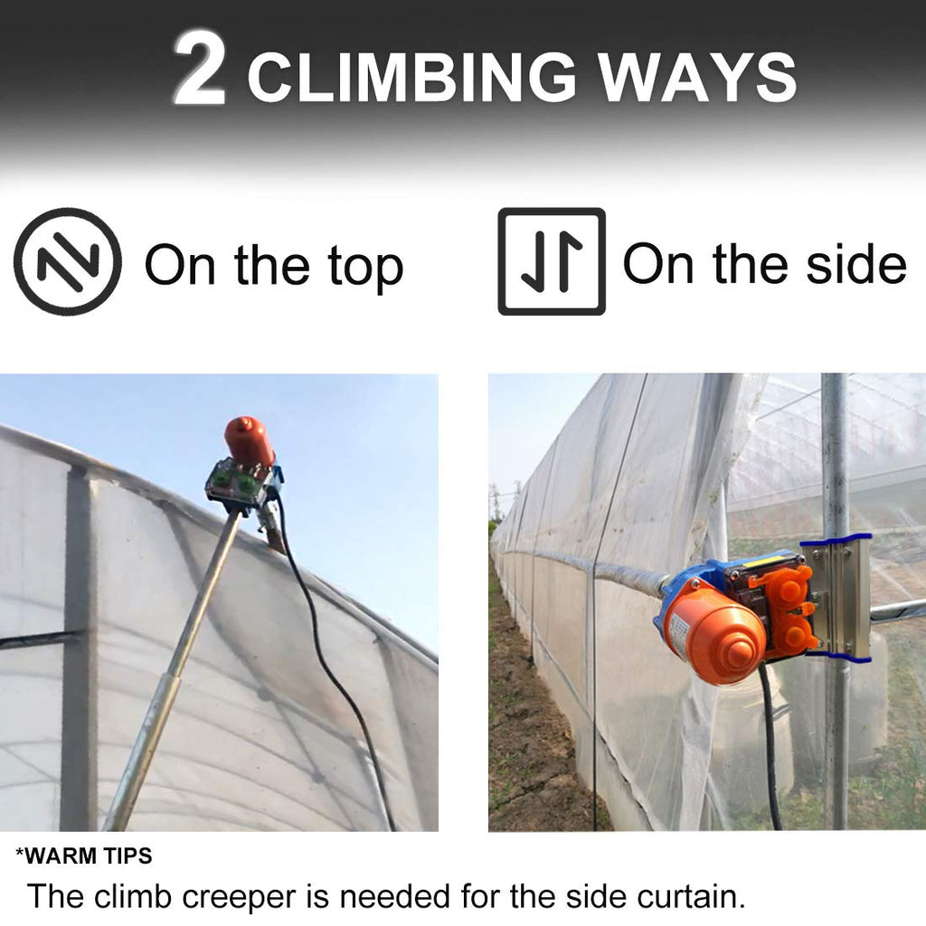 Greenhouse Film Roll Up Side Motor + Precise Bearing Climber for Greenhouse Ventilation, 24V Automatic Venting