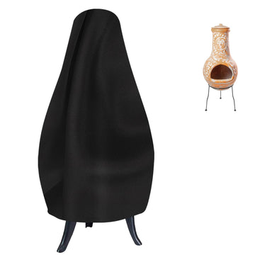 Chiminea Cover Heavy Duty 420D Oxford Water-Resistant Waterproof Outdoor Fireplace Fire Pit Cover (18D x 32H)