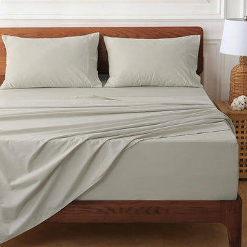 100% Cotton Percale Sheets California King Size, Extra Deep Pocket