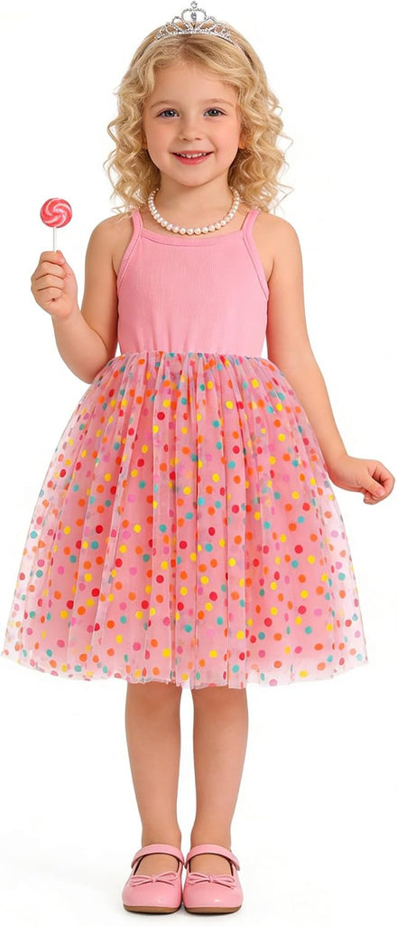 Baby Girls Tutu Dress Sleeveless Toddler Cotton Tulle Skirt Princess Party Prom Dresses