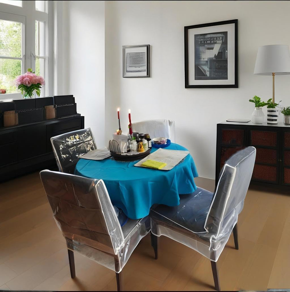 Dining Chair Covers, Waterproof Kitchen Chair Protectors, Clear Plastic Seat Chair Protector, Keep Your Chair Away from