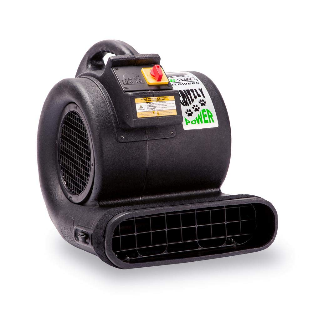 Grizzly Gp-1 1 HP 3550 CFM Air Grizzly Mover Carpet Dryer Floor Fan for Water Damage Restoration Equipment & Pet Cage