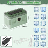 Portable Ice Maker, Fast Ice Making, Quiet, Energy-Efficient, with Ice-Cubes Detachment Rack and Removable Top Cover