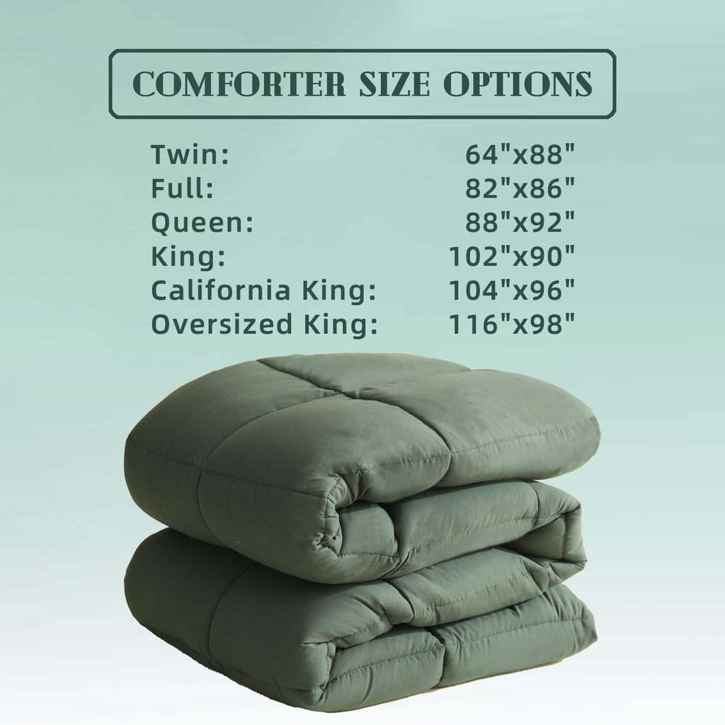 Comforters King Size, Green Duvet Insert, Lightweight Quilt