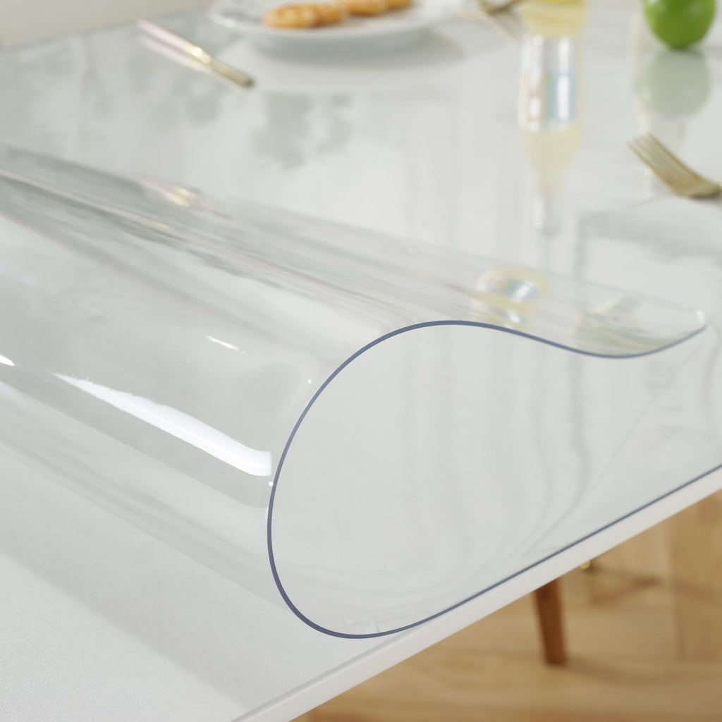 Clear Desk Mat 16x36 in, 1.5mm Thick Plastic Table Cover Protector