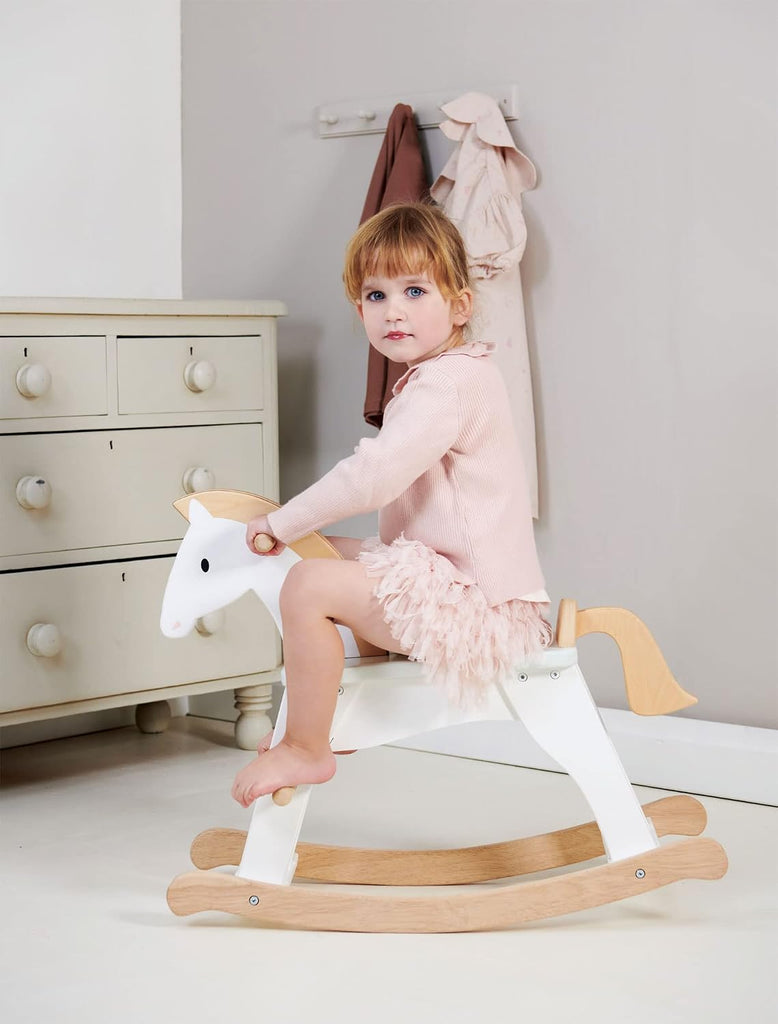 Lucky Rocking Horse - Premium Wood Rocking Horse for Imaginative Play - Helps Cognitive and Physical Development