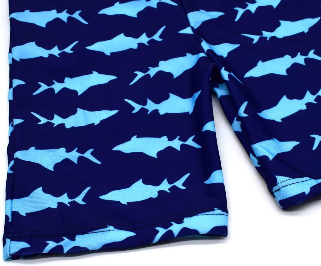 Boys Two Piece Rash Guard Swimsuits Kids Long Sleeve Sunsuit Swimwear Sets