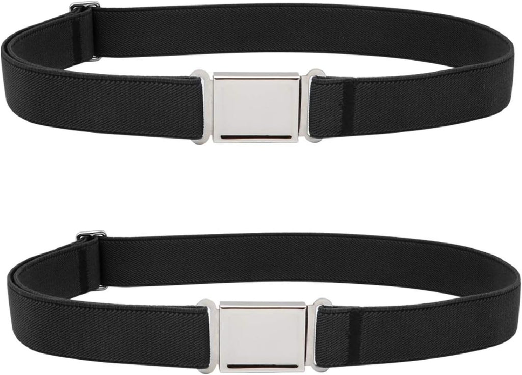 Kids Adjustable Magnetic Belt Boys Girls Elastic Belt with Easy Magnetic Buckle for Back to School Girls