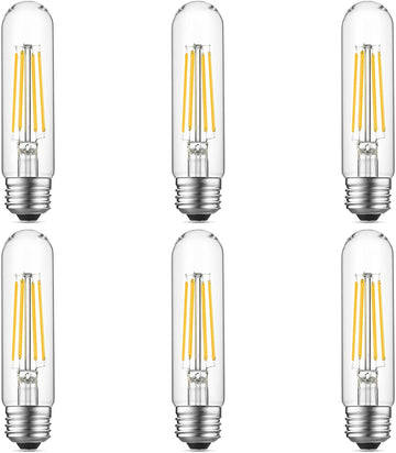 5" T10 Tubular LED Light Bulb, 60W Eq, Dimmable, Cool White 4000K, 6-Pack