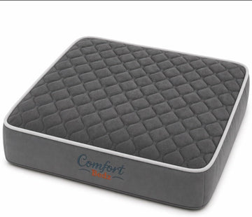 Orthopedic Dog Bed, Dark Gray, Plush Memory Foam, Non-Slip Bottom, Washable Cover, Small and Medium Sizes