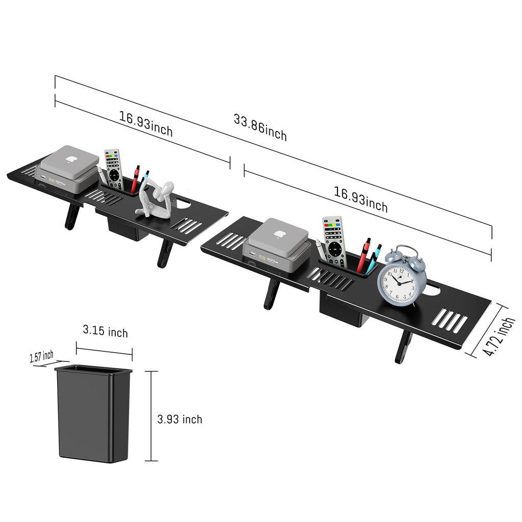 Adjustable Steel TV Top Shelf for Soundbar, Floating TV Stand