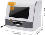 110V 800W Portable Dishwasher, Compact Dish Washing Machine Automatic Mini Dish Washing Machine Countertop Water Tank