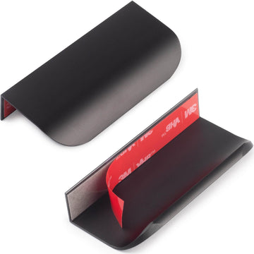 Adhesive Cabinet Finger Pulls Matte Black 3.15" Length
