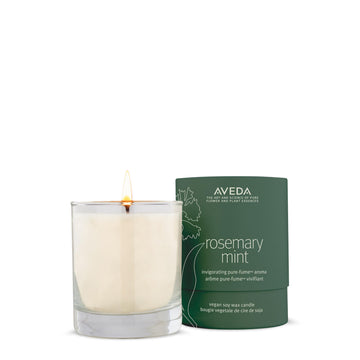 Rosemary Mint Vegan Soy Wax Candle | Invigorating Aroma of Certified Organic Peppermint, Spearmint, Rosemary | 100%