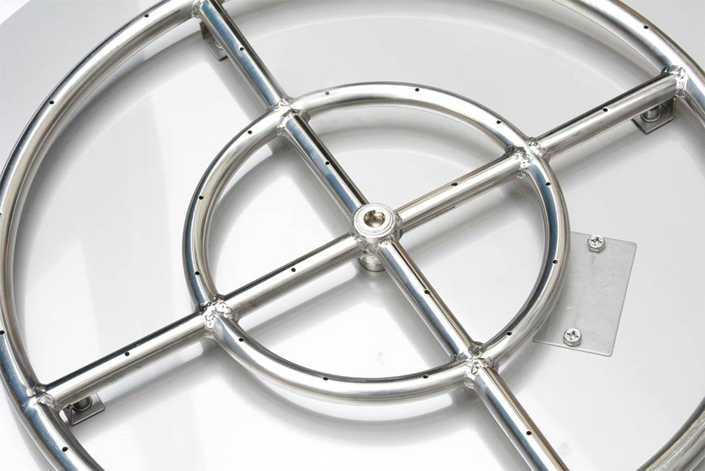 Stainless Steel 24" Round Flat Fire Pit Burner Pan