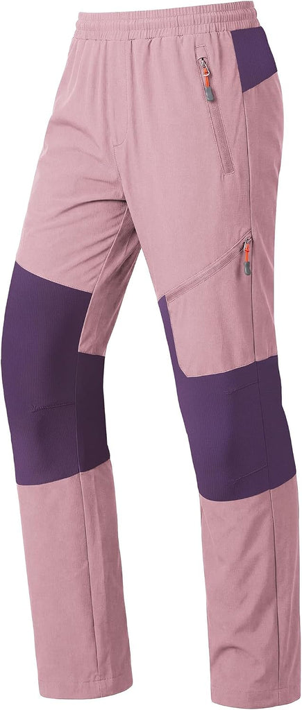 Boys Cargo Hiking Pants Joggers Pants Youth for Kids Quick Dry Lightweight Outdoor Sports with Zipper Pockets