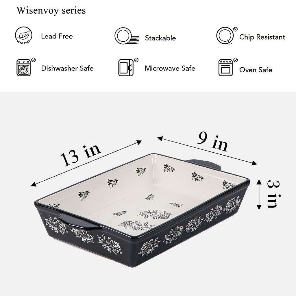 Casserole Dish Baking Dish Ceramic Lasagna Pan Bakeware Sets Baking Dishes 13x9 Baking Dish