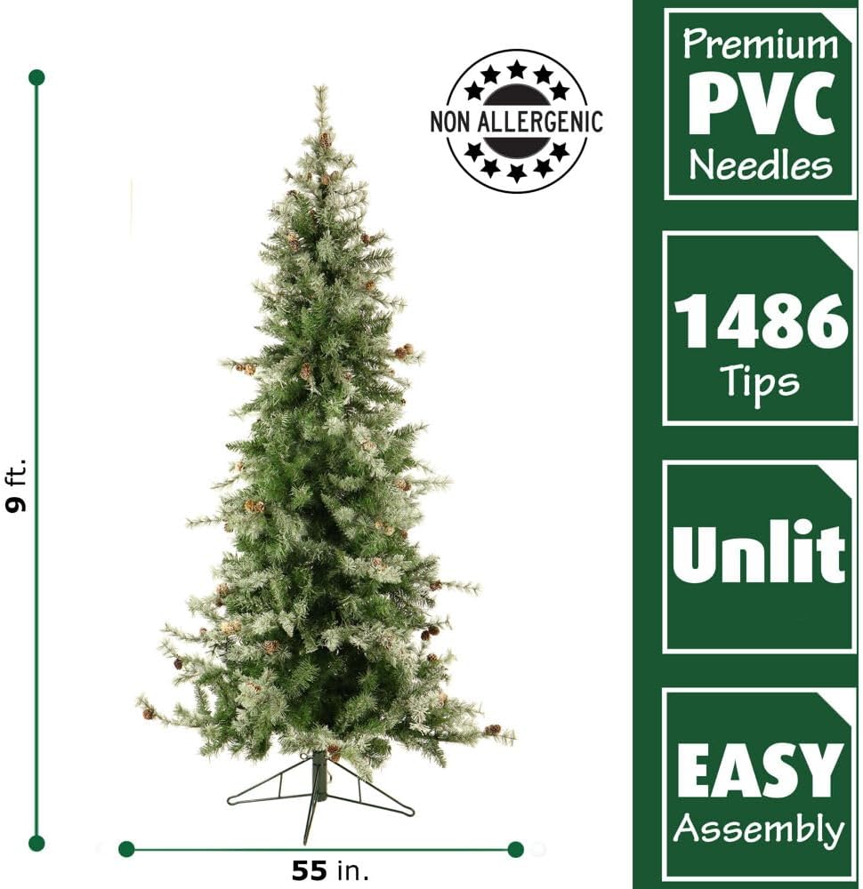 Ft. Buffalo Fir Slim Christmas Tree, Unlit, Decoration