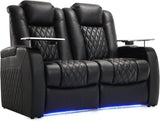 Home Theater Seating Top Grain Leather Zero Gravity Recliner Chair Power Headrest Recline Movie Seat Gaming 7 Colors