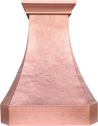 36 Inch Copper Wall Mount Range Hood 610 CFM LED Lights Dishwasher-Safe Baffle Filters