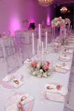 10pcs 5 Arm Acrylic Candelabra Centerpieces for Table,26inches Tall Clear Candlestick Holder Wedding Centerpieceson