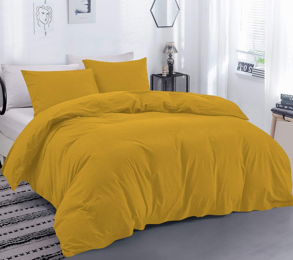 Premium Duvet Cover 100% Egyptian Cotton | 1000 Thread Count with Zipper & Corner Ties Luxurious Bedding (Full/Queen