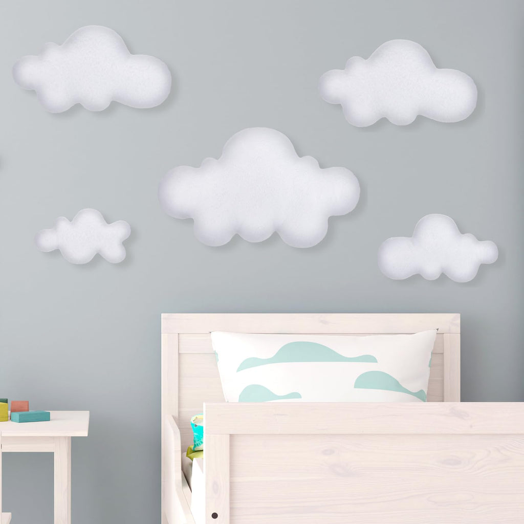 5 Pack 3D Cloud Decor Artificial Fake Cloud Props Wall Decor