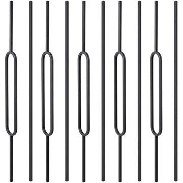 5 Oval and 5 Straight Hollow Staircase Baluster, 44" x 1/2"
