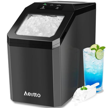 Nugget Ice Maker Countertop, 55lbs/Day, Rapid Ice Release in 5 Mins, Large Capacity Chewable Ice Maker, Self-Cleaning