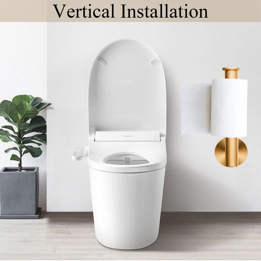 Brushed Gold Bathroom Hardware Set, Towel Ring & Toilet Paper Holder, Stainless Steel, Hand Towel Hanger &