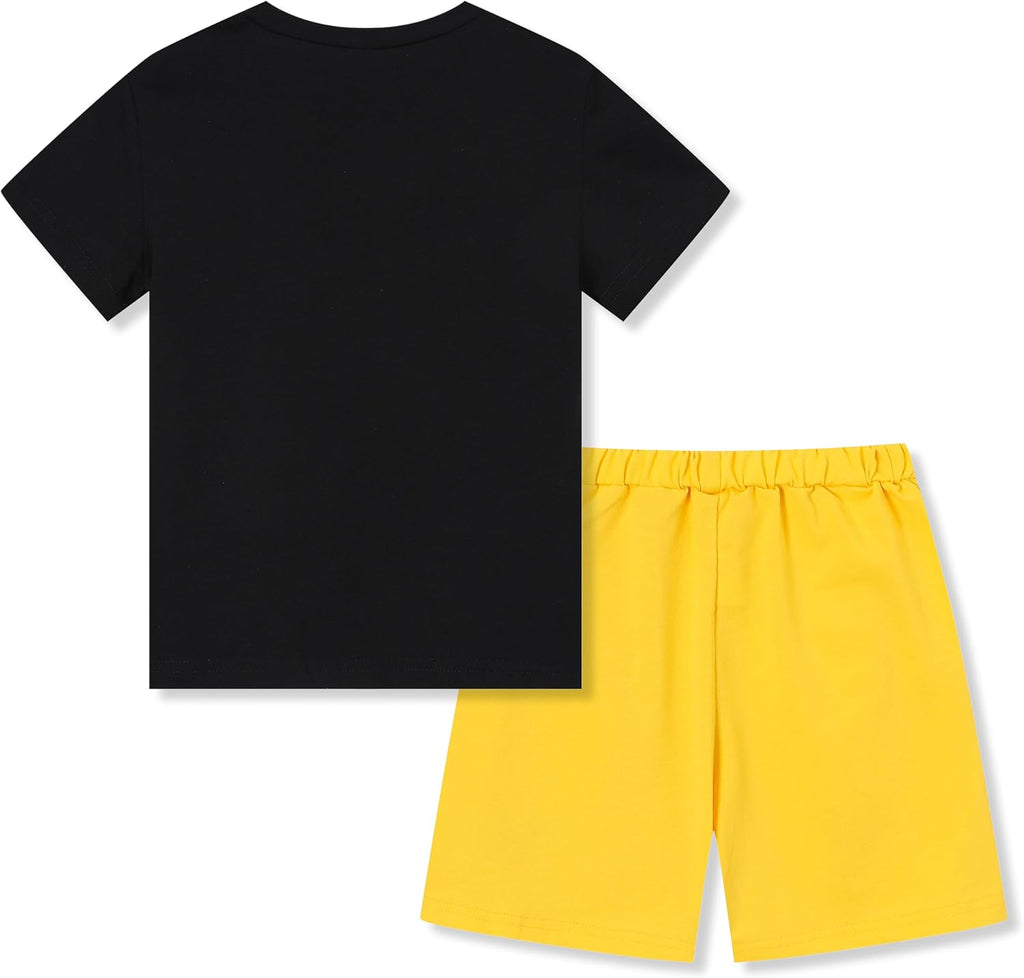 Boys' 2 Piece Summer Outfit Cool Dinosaur & Camouflage Graphic Short Sleeve Tee & Shorts Set