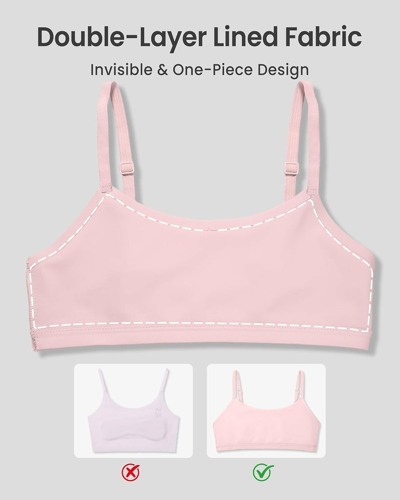 Soft Training Bras for Girls, Natural Fit First Bra