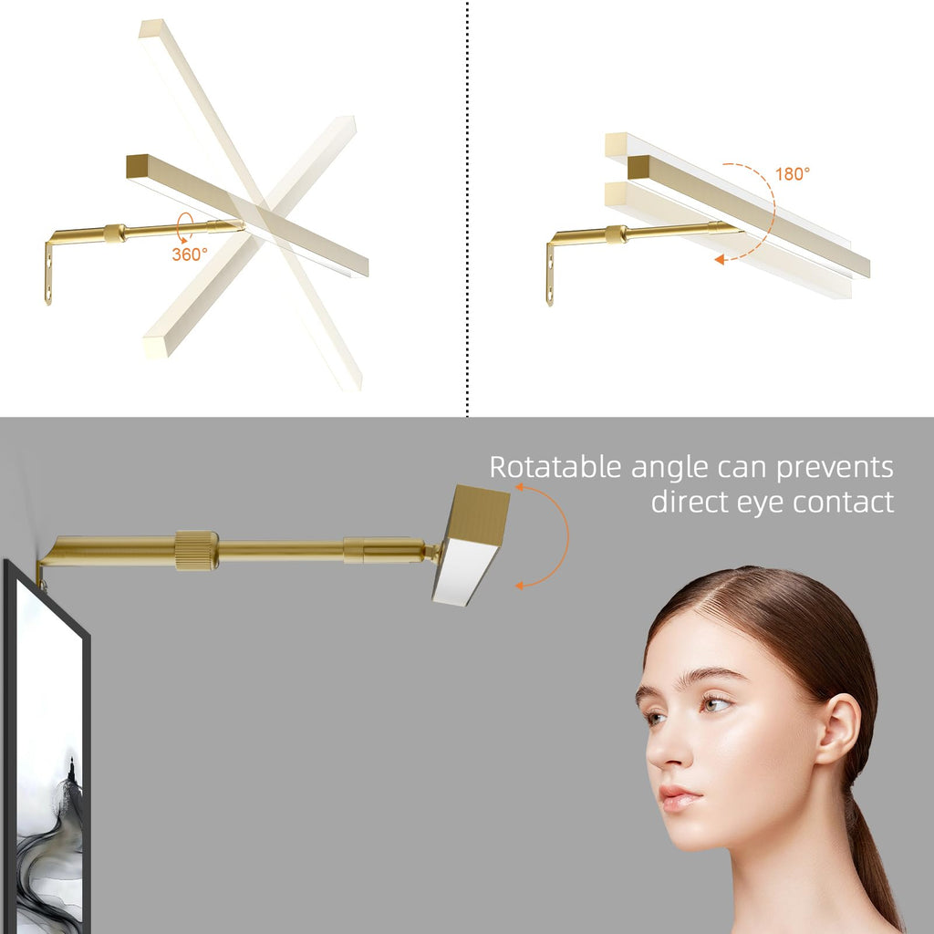 24" LED Picture Light Plug in, 9W Gold Art Light