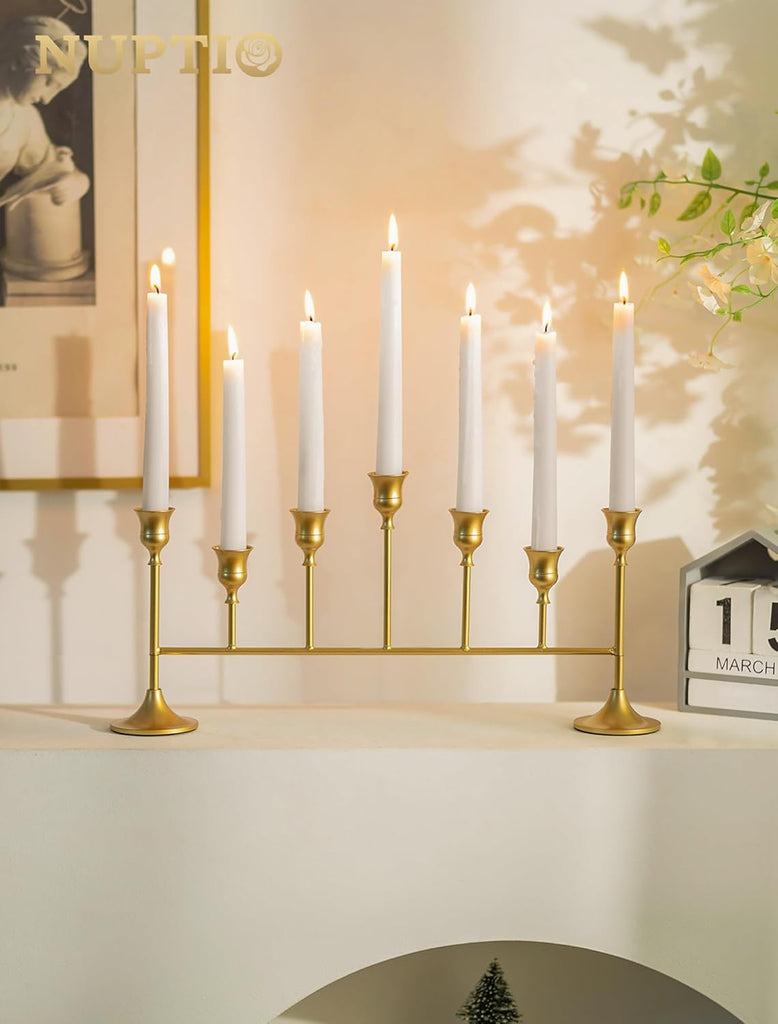 Taper Candle Holders for Candlestick: Gold Weeding Centerpieces Candelabra for Table - Candle Sticks Decor