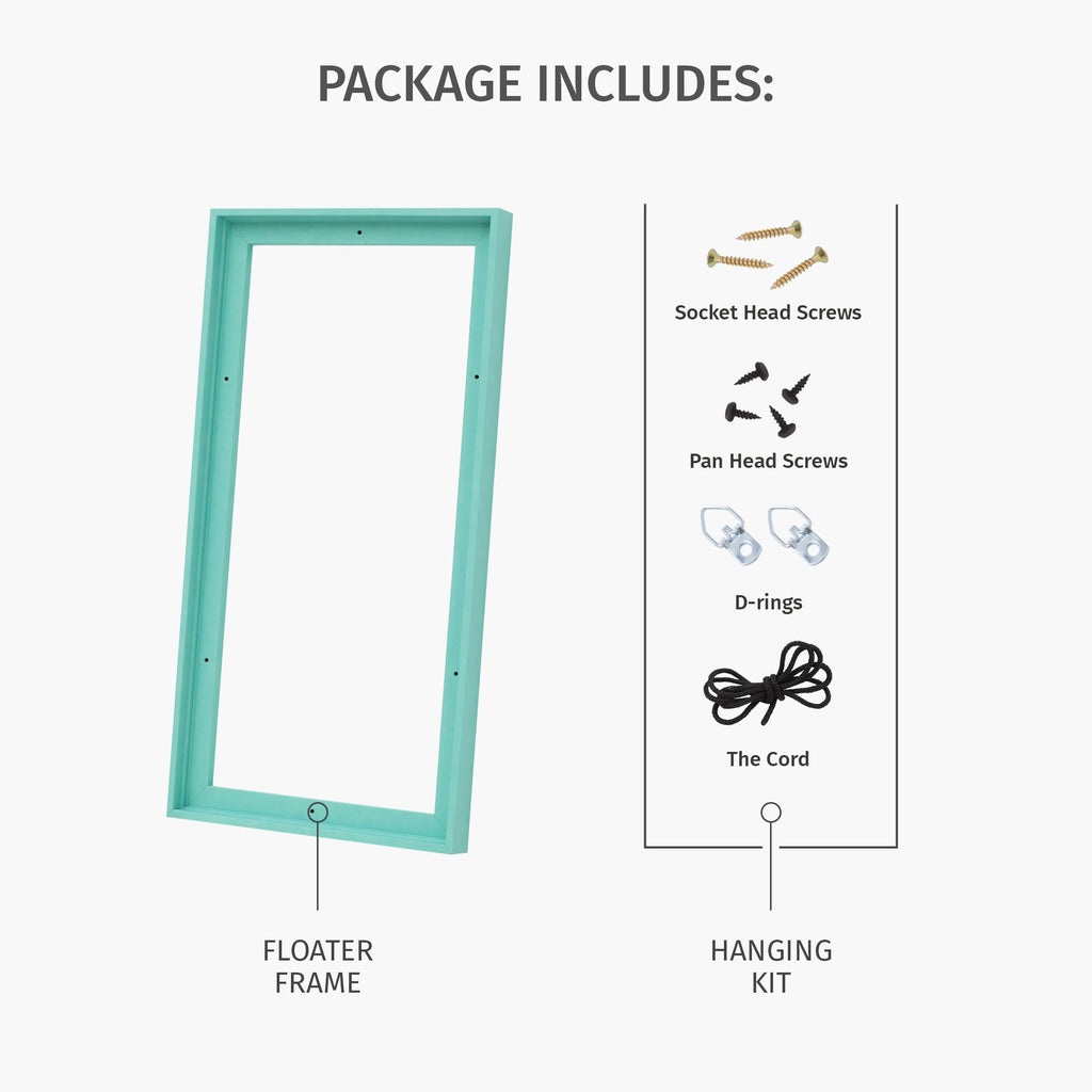 Floater Frame 24x48 for 3/4 (0.75) inch Deep Canvas Paintings/Canvas Prints/Wood Canvas Panels/Wall Art/Wall