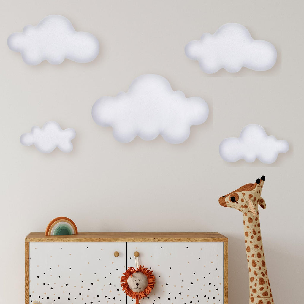 5 Pack 3D Cloud Decor Artificial Fake Cloud Props Wall Decor