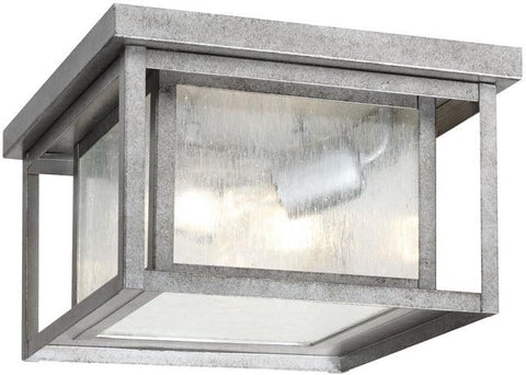 Two Light Outdoor Ceiling Flush-Mount, 2-Light, cETL Listed, Safety Rated for Wet Locations - Flush Mount