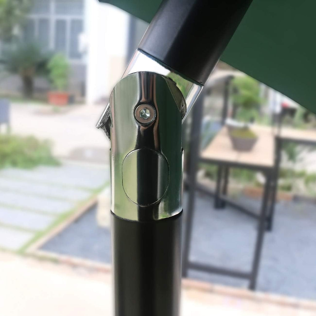 9' Patio Umbrella Outdoor Table Umbrella with 8 Sturdy Ribs (Dark Green)