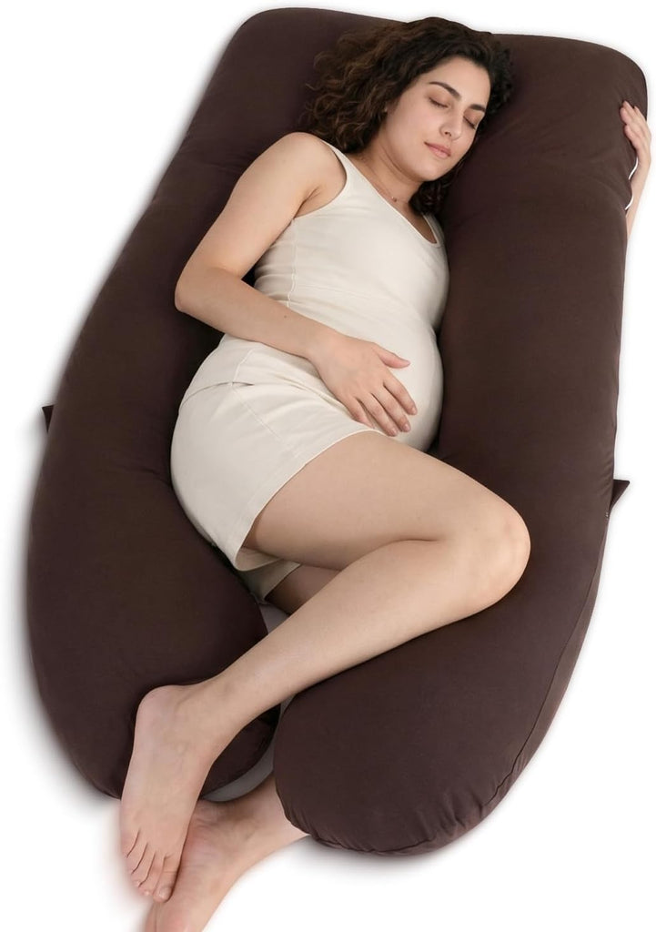 Pregnancy Pillow, U Shaped Full Body Pillows for Sleeping Support, 55 Inch Maternity Pillow for Pregnant Women with
