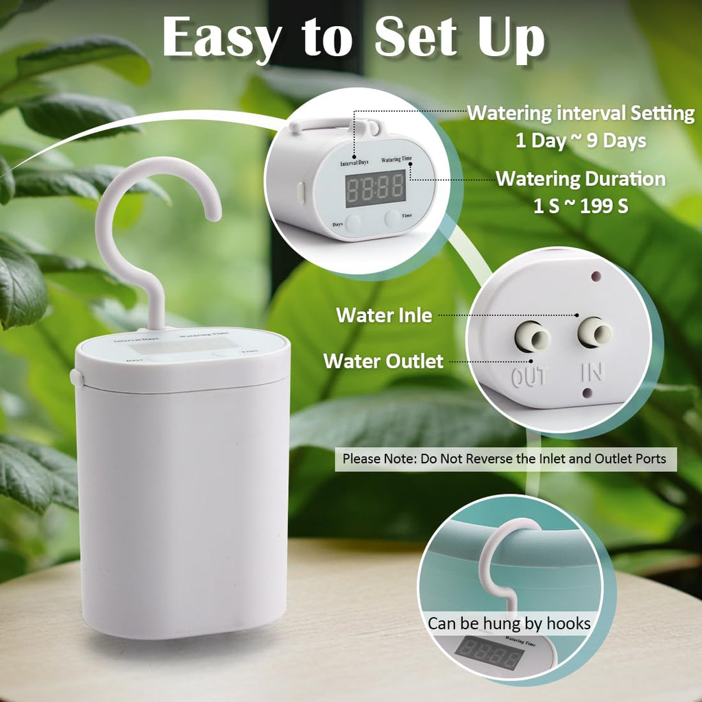 Hanging Planters 10 Inch, 4 Pcs Flower Pots Automatic Watering System Set, Self Watering Hanging Basket with Drainage